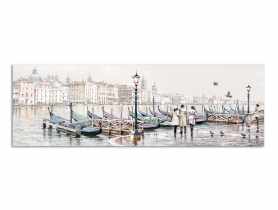Obraz Canvas Watercolor 4 45x140 cm St403 Venezia Gondole STYLER