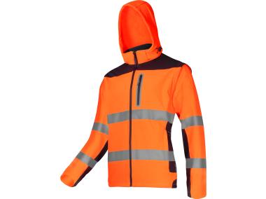 Zdjęcie: Softshell ostrzegawcza z odpinanymi rękawami, pomarańczowe, 3XL, CE, LAHTI PRO