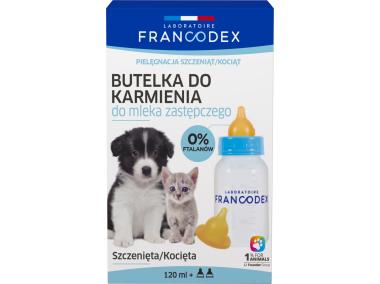 Zdjęcie: Butelka do karmienia szczeniąt i kociąt 120 ml + 2 smoczki FRANCODEX