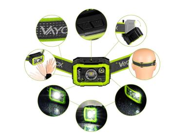 Zdjęcie: Latarka akumulatorowa czołowa 750lm CREE + SMD Pro Series VA0187 VAYOX