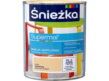 Zdjęcie: Emalia akrylowa Supermal morelowy 0,8 L ŚNIEŻKA