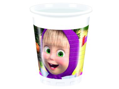 Zdjęcie: Kubki plastikowe Masha and the Bear 200 ml - 8 szt. DISNEY