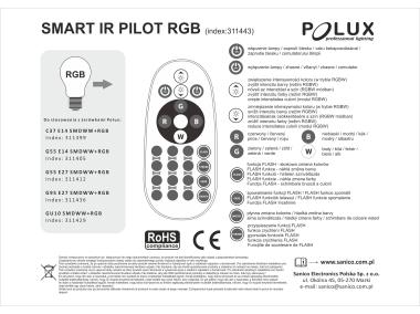 Zdjęcie: Pilot IR do lamp LED Smart POLUX