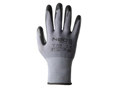 Zdjęcie: Rękawice robocze, nylon pokryty nitrylem, 4131x, rozmiar 8 NEO
