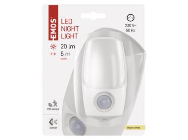 Zdjęcie: Lampka nocna LED do gniazdka 230V z czujnikiem EMOS