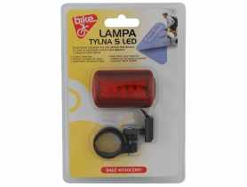 Lampa rowerowa tylna 5 LED BIKE OK