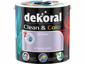 Farba do wnętrz Clean&Color 2,5 L satynowy wrzos DEKORAL