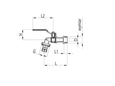 Zdjęcie: Zawór kulowy czerpalny ze złączką węża 1/2" KFA