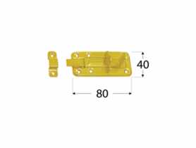 Zasuwka zamykana tłoczona z ryglem prostym 80x40 mm WZTW DMX