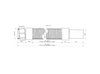 Zdjęcie: Złączka montażowa harmonijkowa L-1000 mm 1.1/4x32 mm MCALPINE