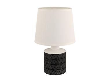 Zdjęcie: Lampka stołowa Topik E14 kolor biały/czarny STRUHM