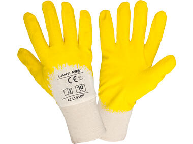 Zdjęcie: Rękawice lateksżółto-białe, 12 par, 10, CE, LAHTI PRO