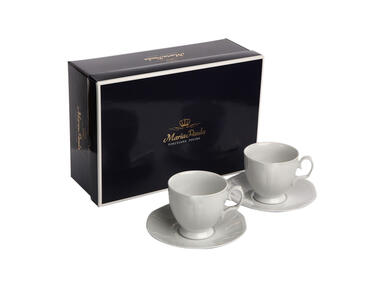 Zdjęcie: Zestaw 2 filiżanek do kawy Mariapaula Geometria 220 ml i spodków 15,5 cm Gift Box ALTOMDESIGN