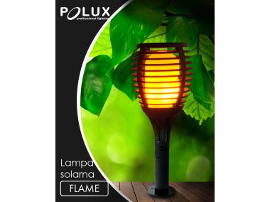 Zdjęcie: Lampa solarna Flame multi plastik czarna POLUX