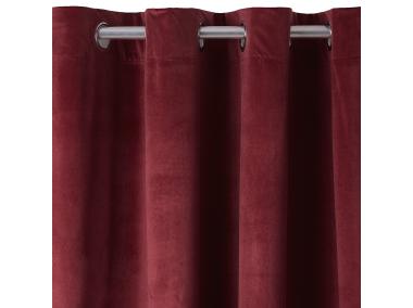 Zdjęcie: Zasłona velvet gładki pierre burgundowy 140x270 cm CHIC HOME