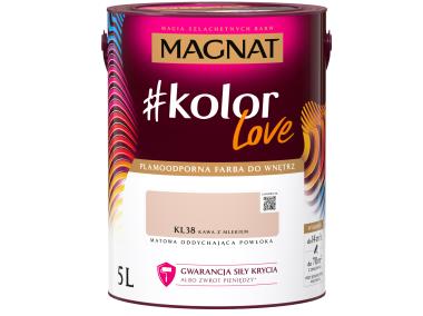 Zdjęcie: Farba plamoodporna kolorLove KL38 kawa z mlekiem 5 L MAGNAT