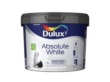 Zdjęcie: Farba do ścian i sufitów Absolute White 9 L biała DULUX