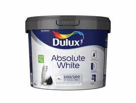 Farba do ścian i sufitów Absolute White 9 L biała DULUX