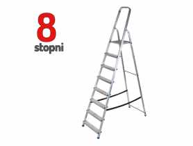 Drabina aluminiowa 8 stopniowa 150 kg DOOC