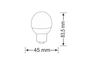 Zdjęcie: Żarówka LED G45 E27  6,3 W 560 lm pc+aluminium POLUX