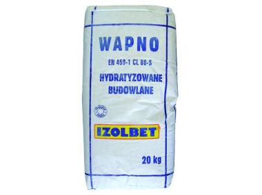 Zdjęcie: Wapno hydratyzowane budowlane cl 80-s 20kg białe IZOLBET