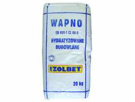 Wapno hydratyzowane budowlane cl 80-s 20kg białe IZOLBET