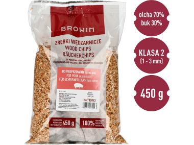 Zdjęcie: Zrębki do wędzenia/grillowania 70% olcha + 30% buk, 450 g BROWIN