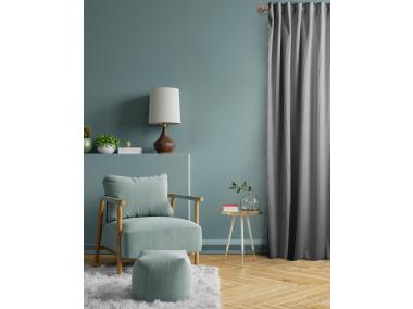 Zdjęcie: Zasłona welwetowa sztruks casual szara 140x270 cm CHIC HOME