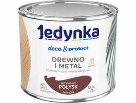 Farba do drewna i metalu Deco&Protect satynowy połsk mahoń 0,2 L JEDYNKA