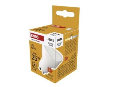 Zdjęcie: Żarówka LED Basic MR16 GU10 2,9 W (25 W), 250 lm, neutralna biel EMOS