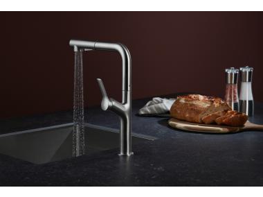 Zdjęcie: Bateria kuchenna z wyciąganą wylewką Duero Design inox KFA