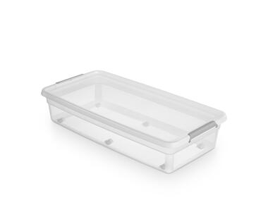 Zdjęcie: Pojemnik z pokrywką i klipsami na kółkach 78x39x17 cm 35 L (2812) Basestore ORPLAST