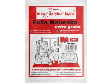 Zdjęcie: Folia malarska extra gruba 4x5 m BLUEDOLPHIN