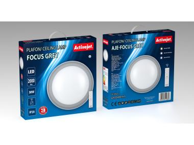 Zdjęcie: Plafon LED Aje-Focus Grey + pilot ACTIVEJET