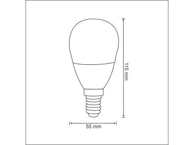 Zdjęcie: Żarówka Smart LED G55 RGB + 3000K E14 330 lm, 4,5 W, sterowana pilotem POLUX