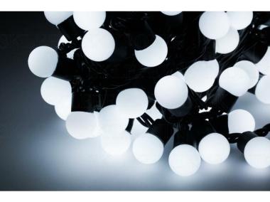 Zdjęcie: Lampki choinkowe kulki LED 50 lampek białe 6,5 m VOLTENO