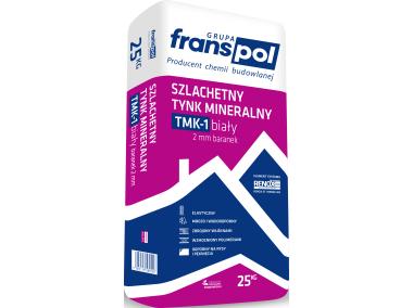 Zdjęcie: Tynk mineralny TMK-1 biały kornik 2 mm - 25 kg FRANS-POL