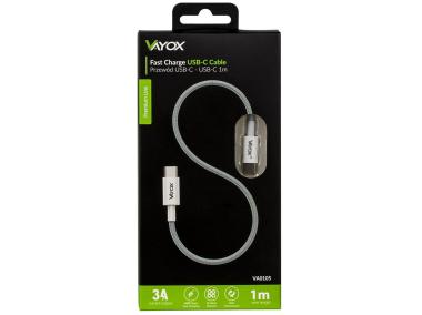 Zdjęcie: Kabel USB-C - USB-C 65W 3A 1 m premium line VA0105 VAYOX