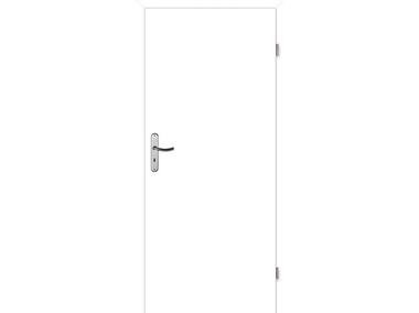 Zdjęcie: Drzwi wewnętrzne Classik 90 cm prawe pełne białe zamek+wkładka VOSTER