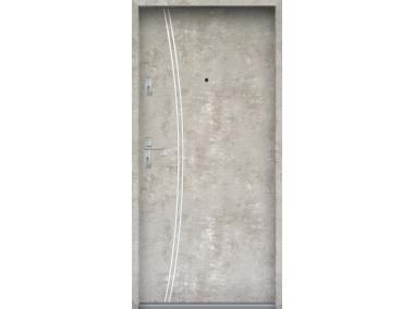 Zdjęcie: Drzwi wejściowe do mieszkań Bastion R-61 Beton naturalny 90 cm prawe OSP KR CENTER