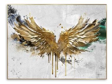 Zdjęcie: Obraz Glasspik Framed GD 80x120 cm gold wings STYLER