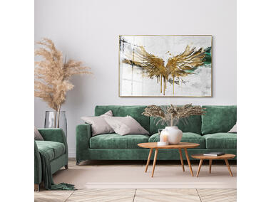 Zdjęcie: Obraz Glasspik Framed GD 80x120 cm gold wings STYLER