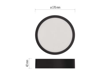 Zdjęcie: Panel LED natynkowy Nexxo, okrągły, czarny, 12,5W, CCT EMOS