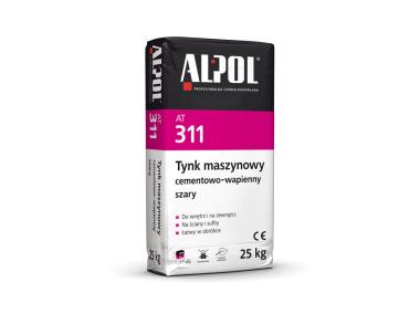 Zdjęcie: Tynk cementowo-wapienny maszynowy 30 kg szary AT311 ALPOL