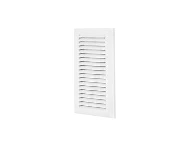 Zdjęcie: Kratka wentylacyjna 135x280 mm z siatką i kołnierzem prostokątnym 95x236 mm, biała VENTS