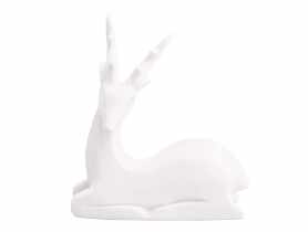 Figurka porcelanowa Renifer Modern 14,5x6x16 cm biała ALTOMDESIGN