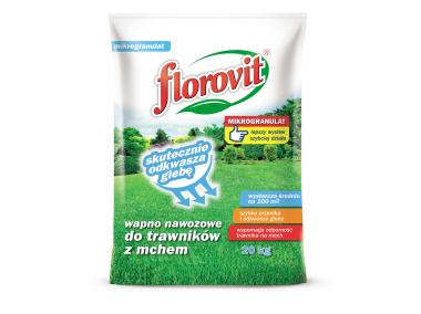 Zdjęcie: Wapno do trawników z mchem worek 20 kg FLOROVIT