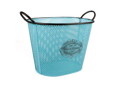 Zdjęcie: Koszyk z uchwytami 37x27x27/31 cm niebieski owalny TIN TOURS