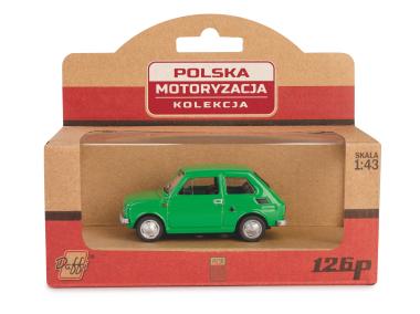 Zdjęcie: Model metalowy Prl Fiat 126P zielony DAFFI