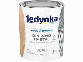 Emalia akrylowa Deco&Protect drewno i metal satynowy połysk biały 0,7 L JEDYNKA